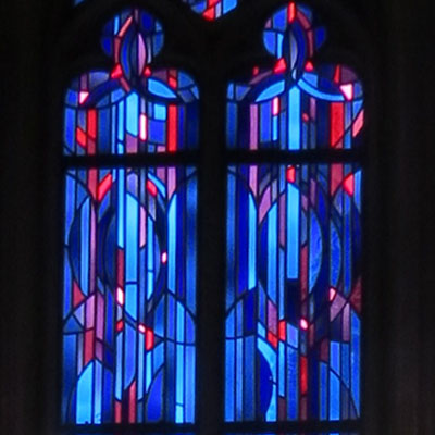 ABSTRACT COMPOSITION IN THE GOTHIC CHAPLE OF THE VIRGIN MARY, OLD TOWN HALL, PRAGUE, ARTIST: MARTIN JIŘIČKA, 1986/1987